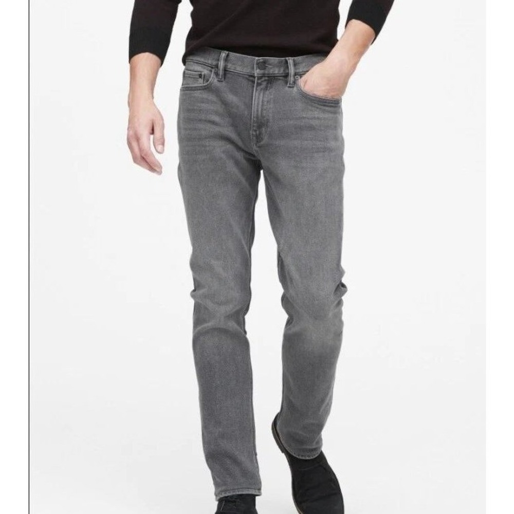 NWT Stone Flex Jeans Slim Fit Men's 36x31 Gray Cotton Blend Stretch Denim